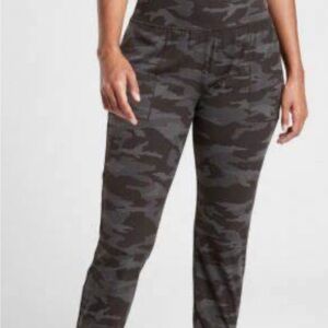 Athleta Black Camo Track Pants